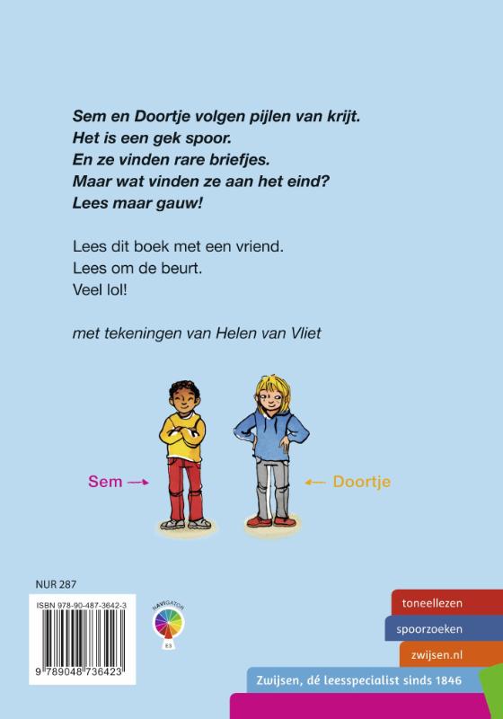 Achterkant van Volg de pijlen