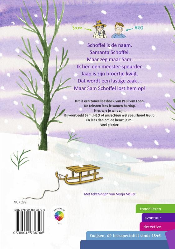 Achterkant van Sam Schoffel en de verdwenen baby