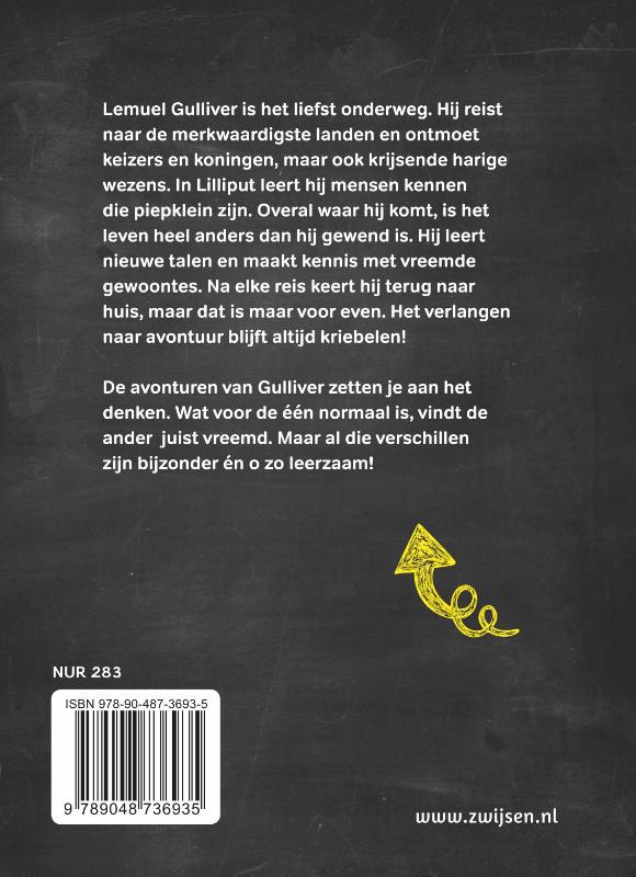 Achterkant van De reizen van Gulliver
