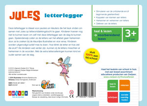 Achterkant van Jules letterlegger