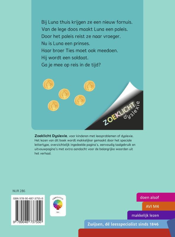Achterkant van Op reis in de tijd