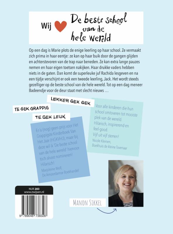 Achterkant van De beste school van de hele wereld