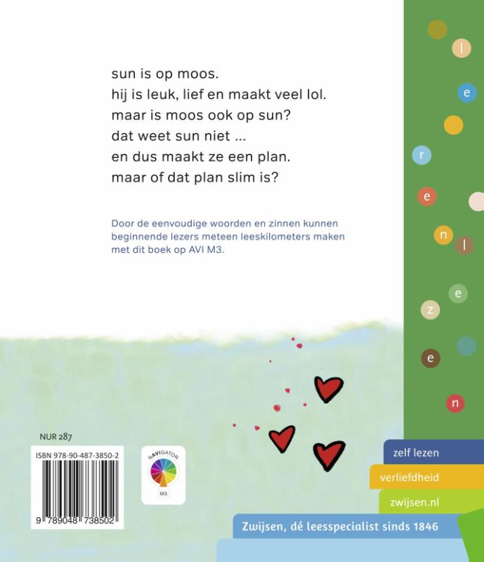 Achterkant van sun is op moos