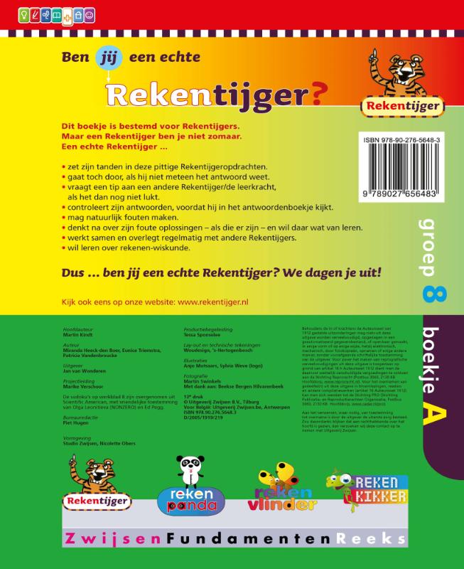 Achterkant van groep 8 boekje a
