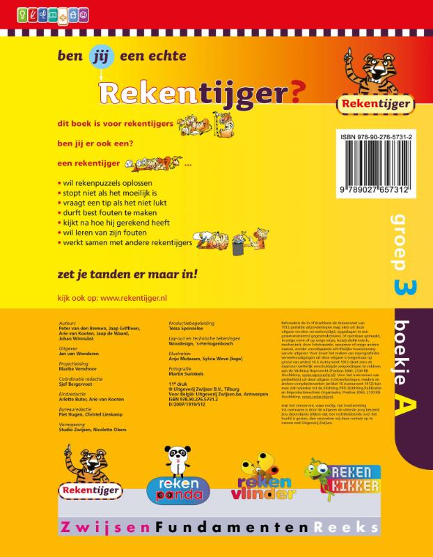 Achterkant van groep 3 boekje a