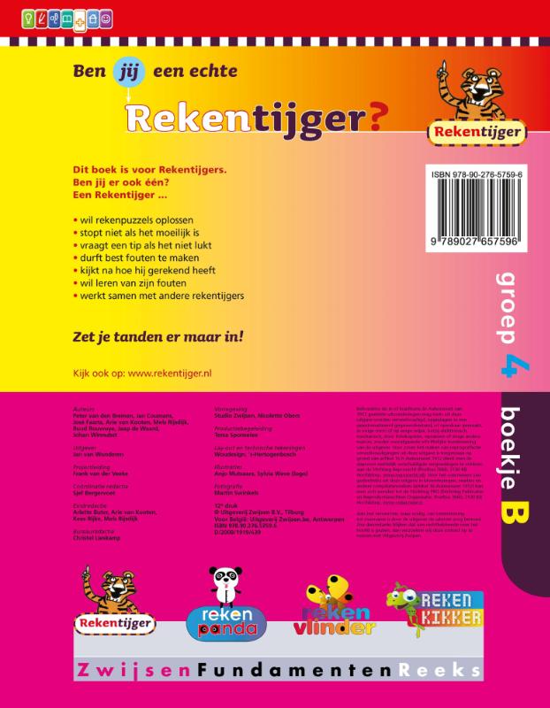 Achterkant van groep 4 boekje b