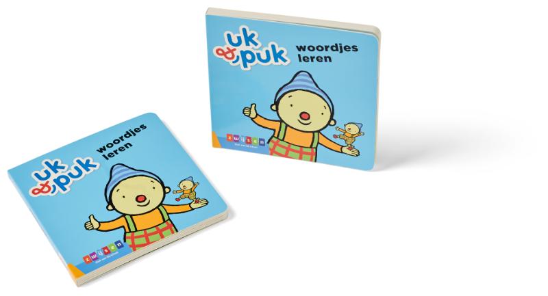 Achterkant van Uk & Puk woordjes leren