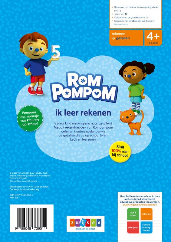 Achterkant van Rompompom ik leer rekenen
