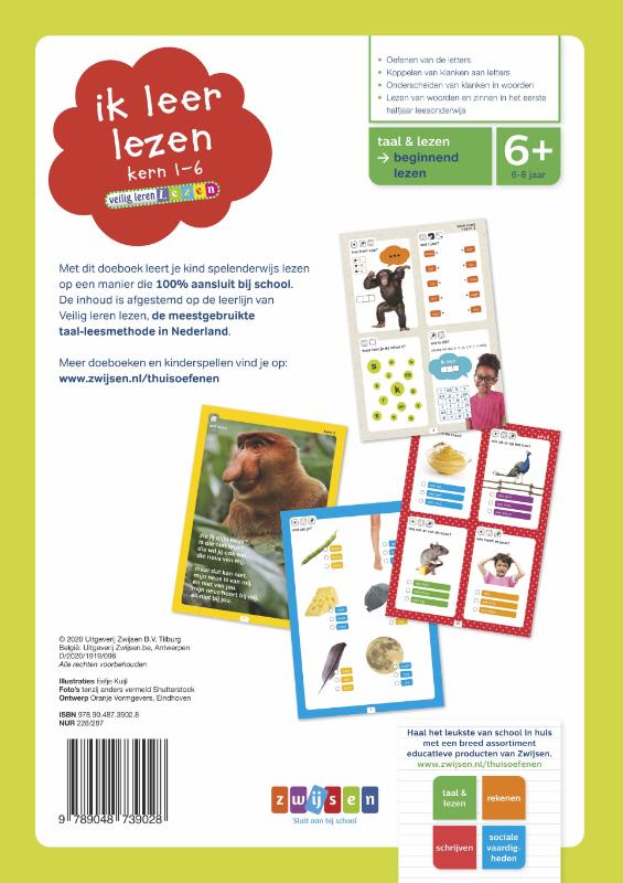 Achterkant van Veilig leren lezen Ik leer lezen kern 1-6