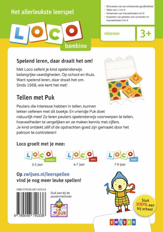 Achterkant van uk & puk ik ga tellen