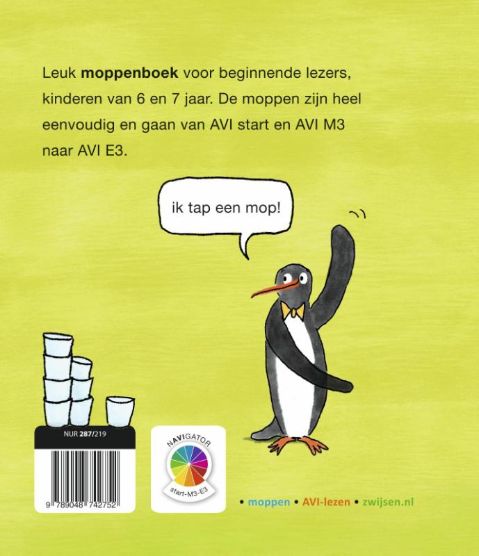 Achterkant van ik tap een mop!