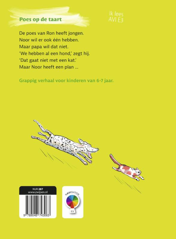 Achterkant van Poes op de taart