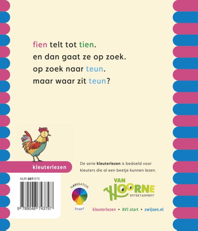 Achterkant van Fien & Teun - fien telt tot tien