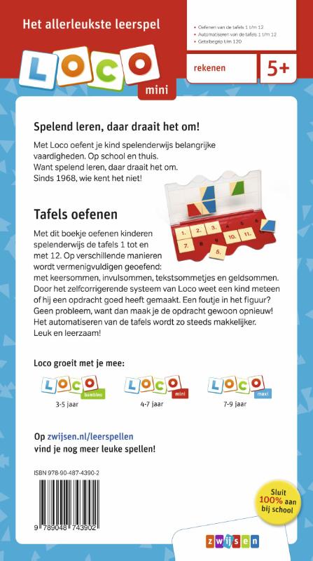 Achterkant van Ik leer tafels 1-12