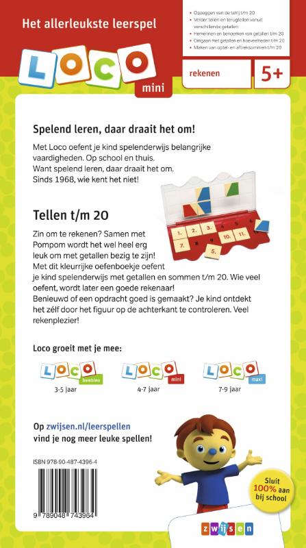 Achterkant van Rompompom ik leer tellen t/m 20