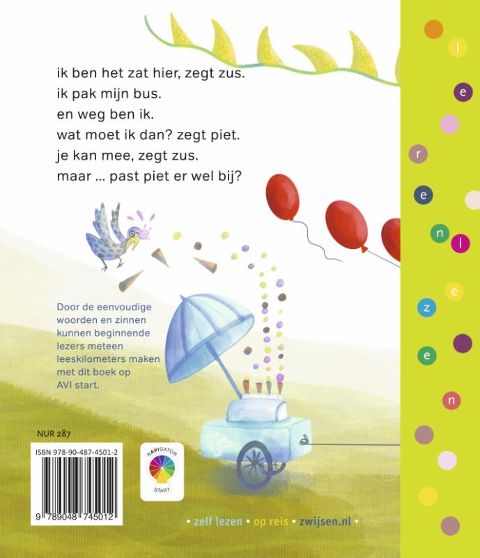 Achterkant van de bus van zus