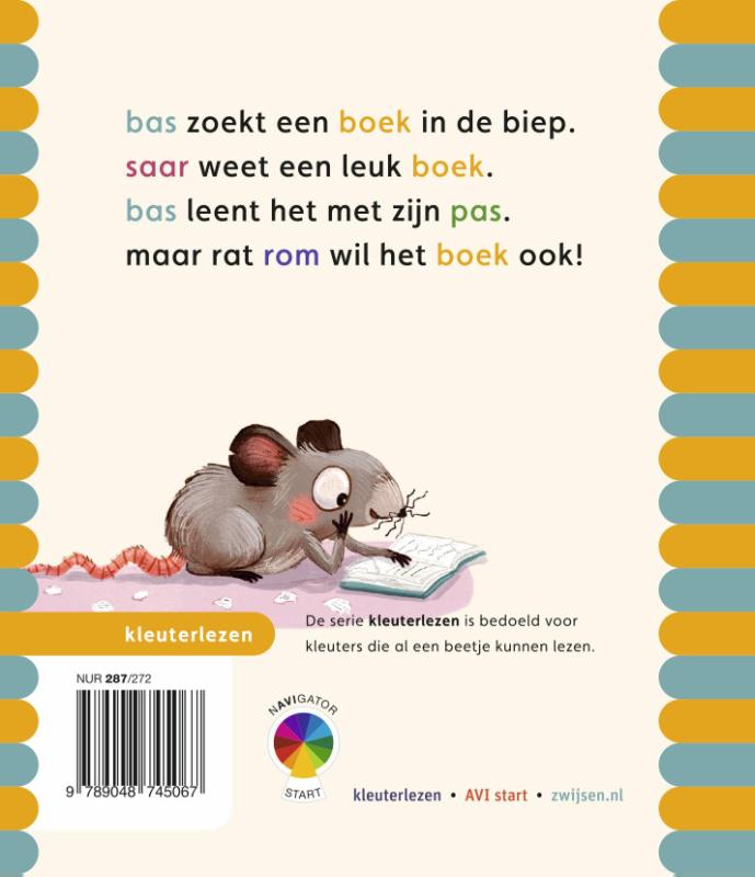 Achterkant van op zoek naar een boek