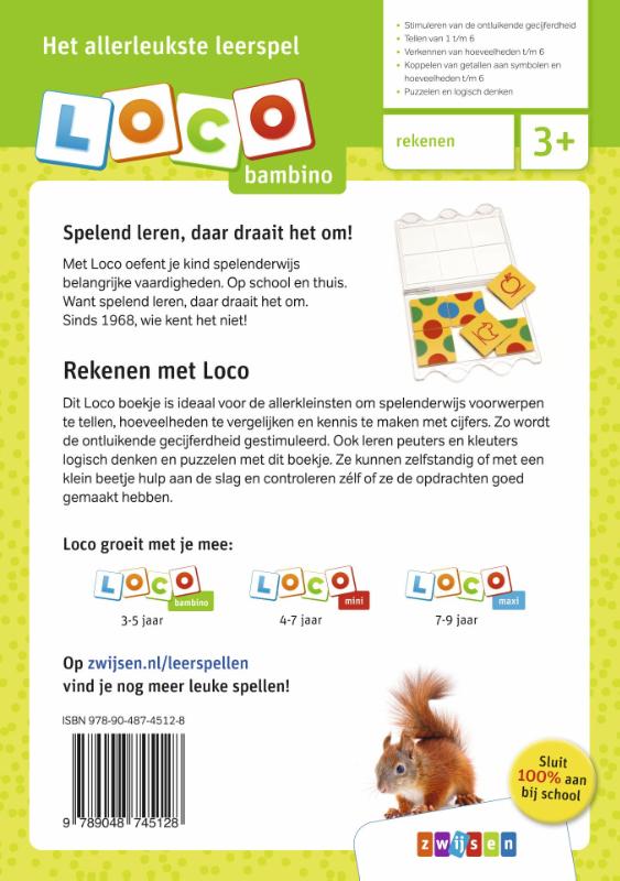 Achterkant van Loco bambino rekenpuzzels