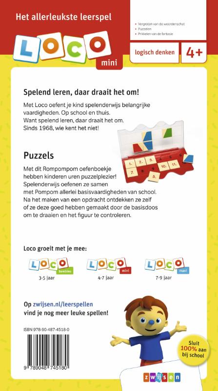 Achterkant van Rompompom puzzels