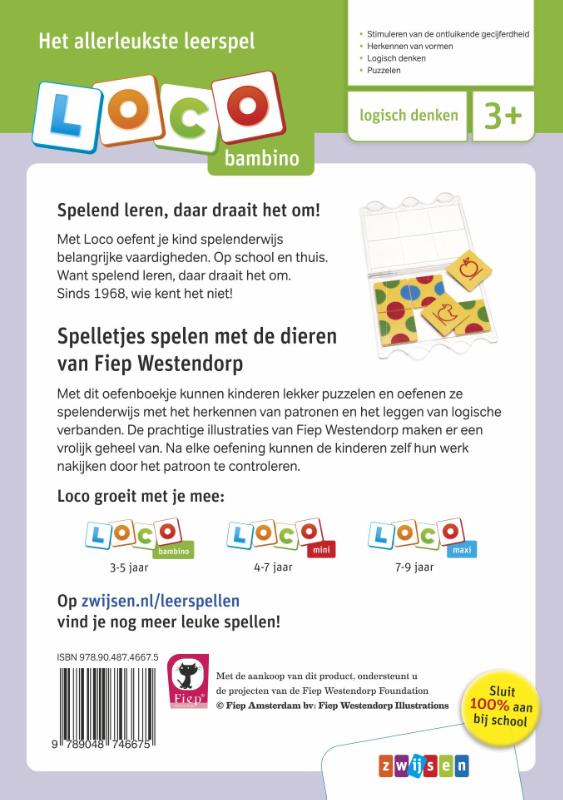 Achterkant van Fiep Westendorp spelen met dieren