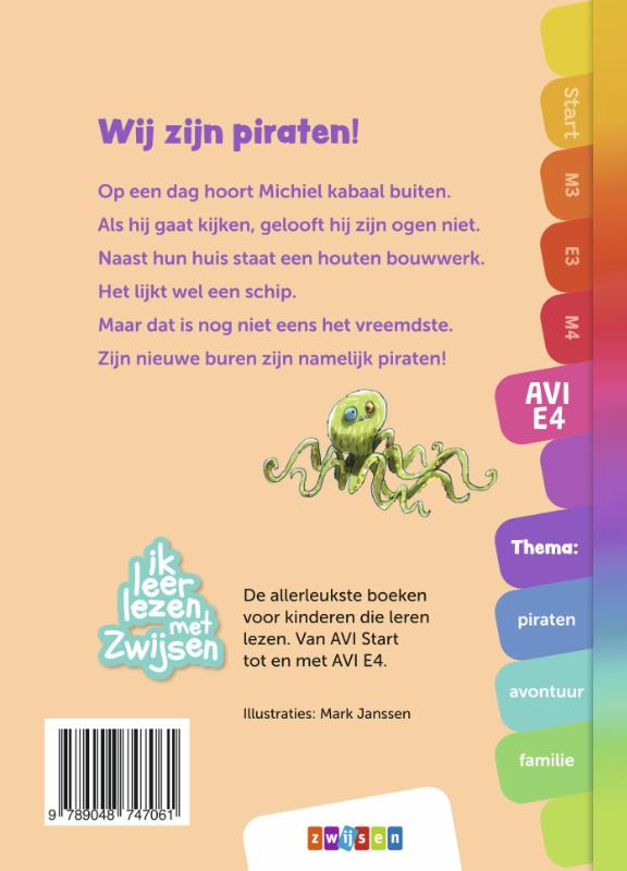 Achterkant van Wij zijn piraten!