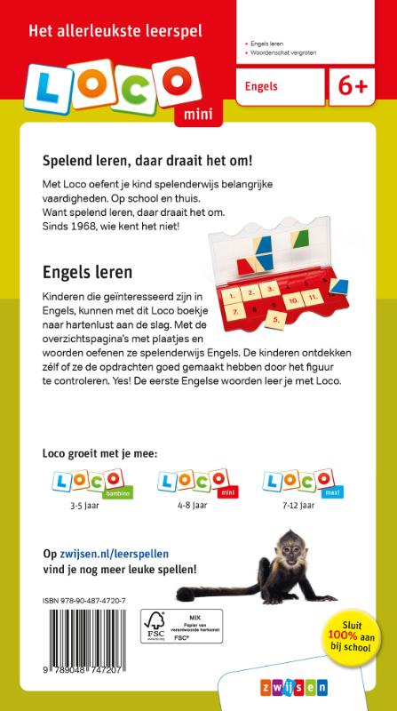 Achterkant van Loco mini Engels