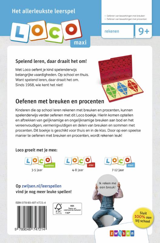 Achterkant van breuken en procenten