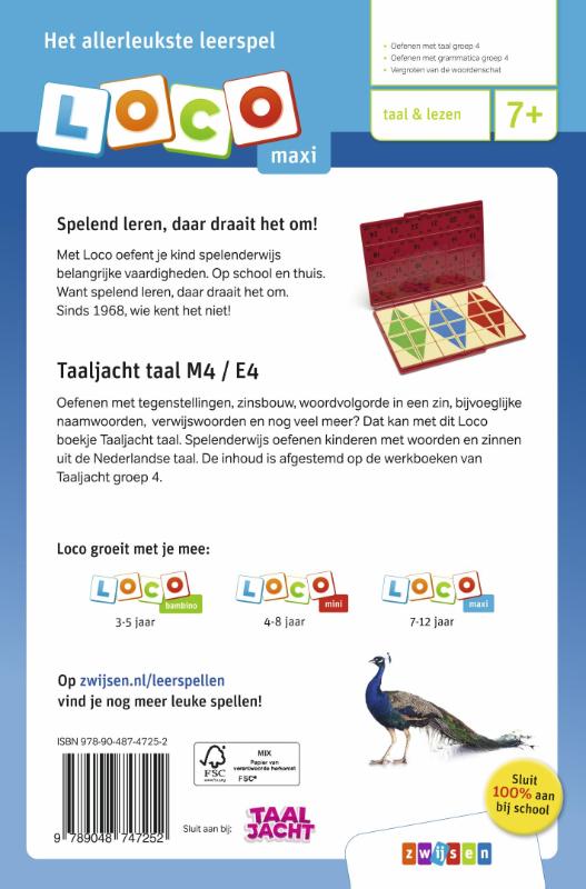 Achterkant van taal M4/E4