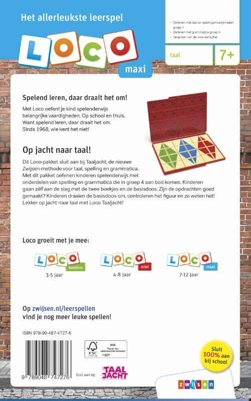 Achterkant van Pakket Taal & spelling M4/E4