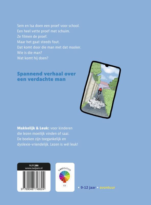 Achterkant van De man met het masker