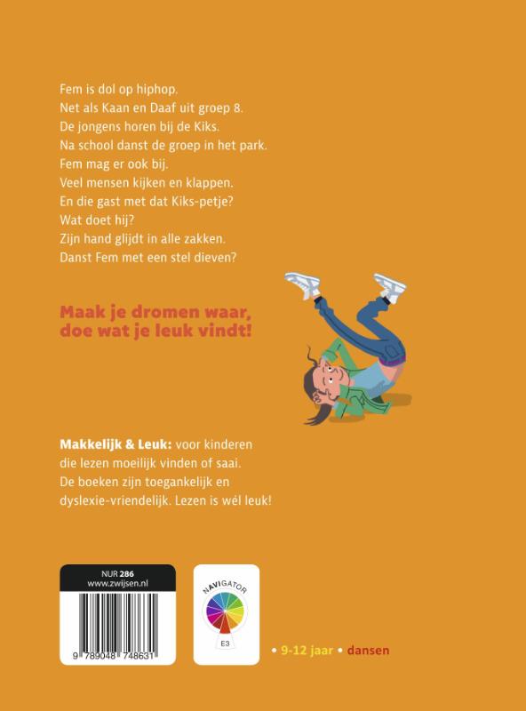 Achterkant van Gek op hiphop