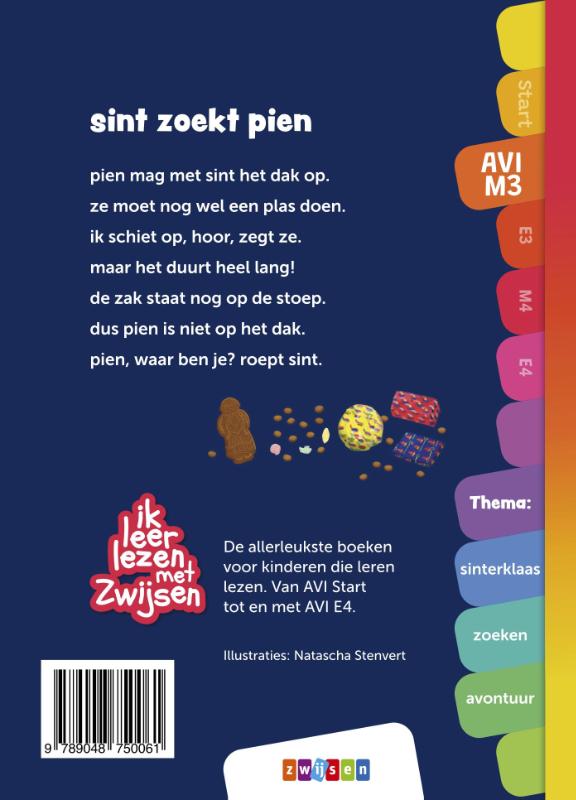 Achterkant van sint zoekt pien