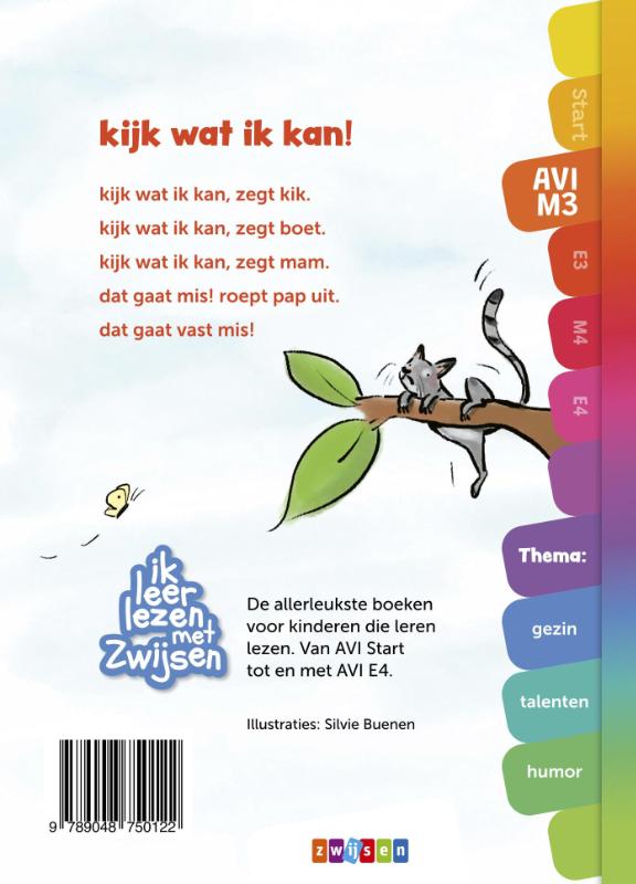Achterkant van kijk wat ik kan!