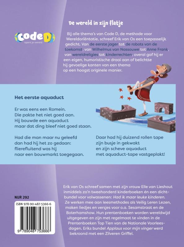 Achterkant van De wereld in zijn flatje