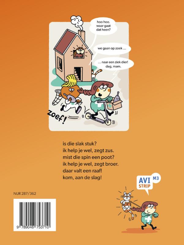 Achterkant van ik help je wel