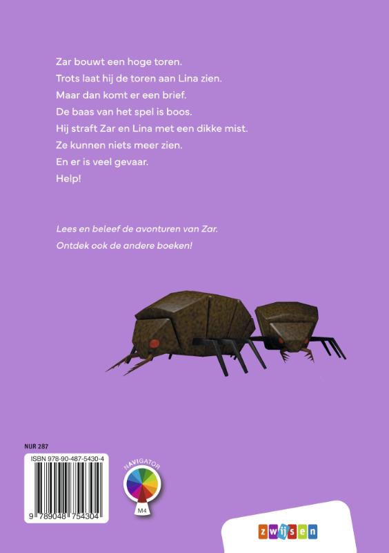 Achterkant van ZAR Gevaar in de mist