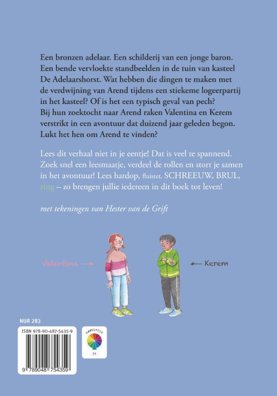 Achterkant van Het vervloekte kasteel