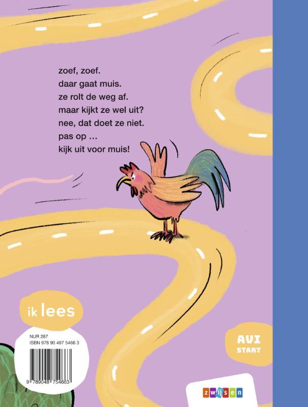 Achterkant van kijk uit voor muis!