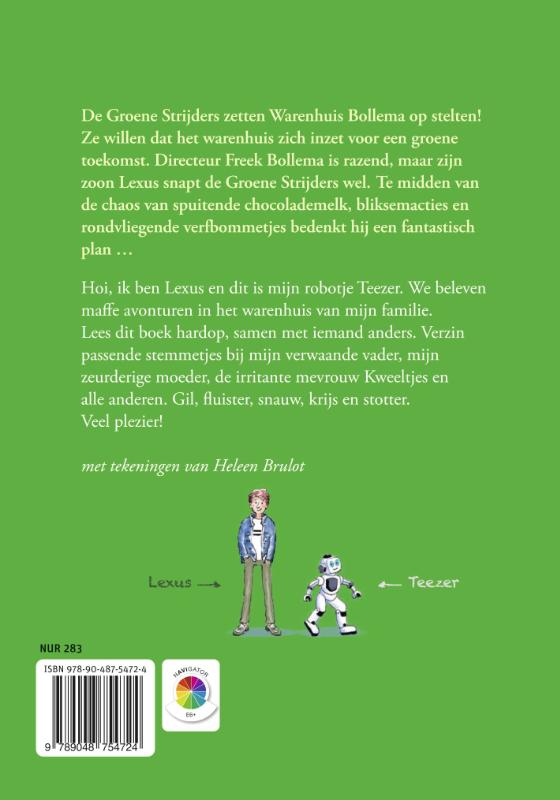 Achterkant van De Groene Strijders