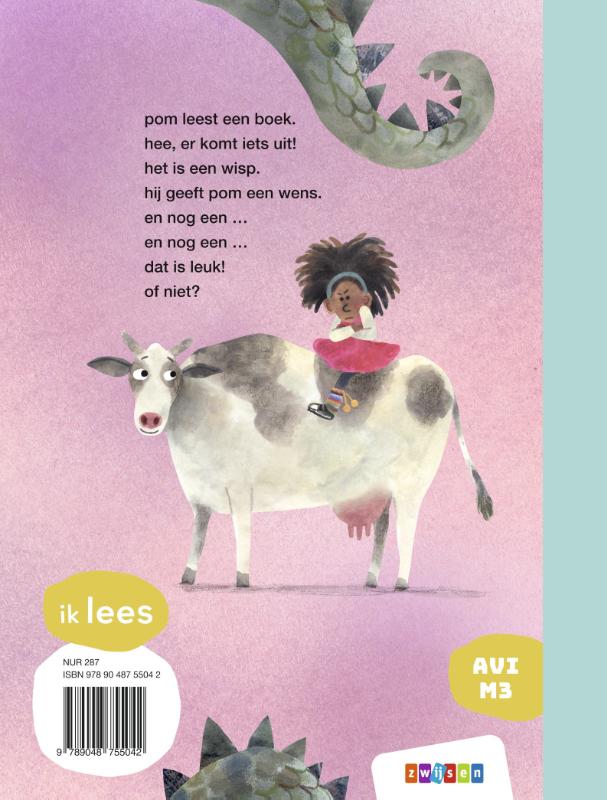 Achterkant van pom doet een wens