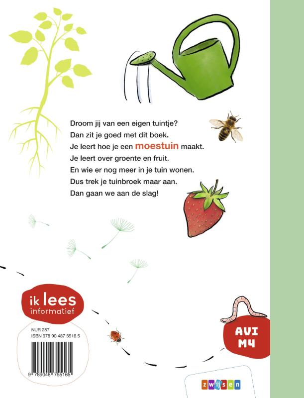 Achterkant van Blij met mijn moestuin