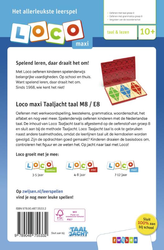 Achterkant van 10-12 jaar taal M8 / E8