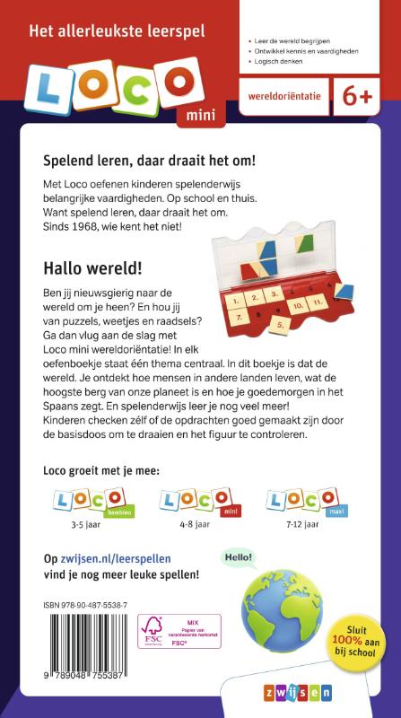 Achterkant van Loco mini Hallo wereld!