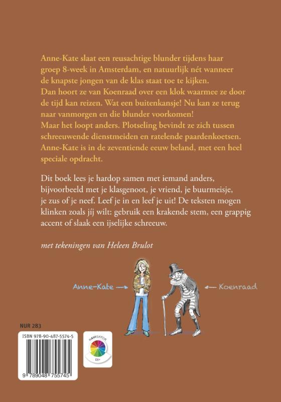 Achterkant van De oude klokgeest
