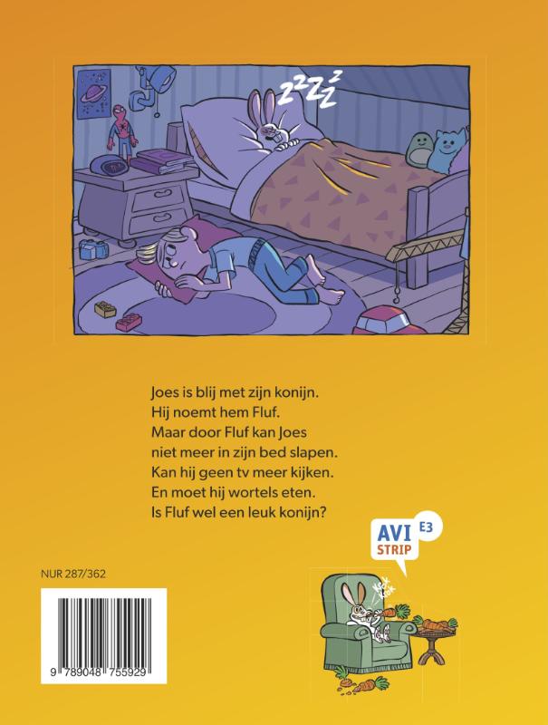Achterkant van Hier woont Fluf