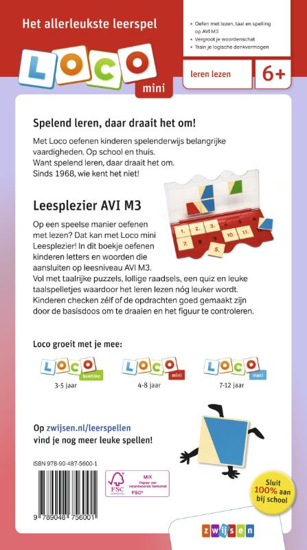 Achterkant van Loco mini Leesplezier AVI M3