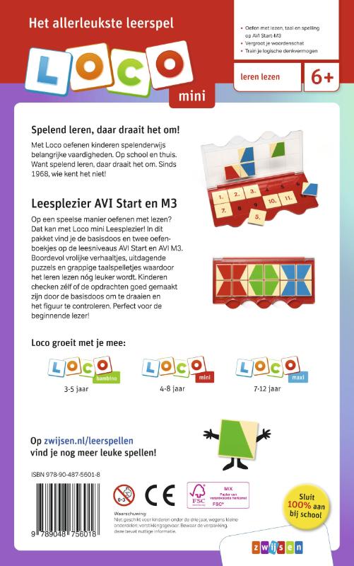 Achterkant van Loco mini pakket Leesplezier AVI Start - M3