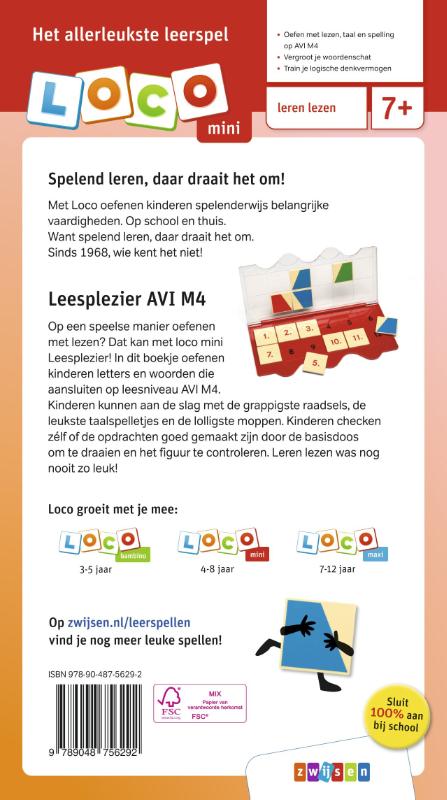 Achterkant van Loco mini Leesplezier AVI M4