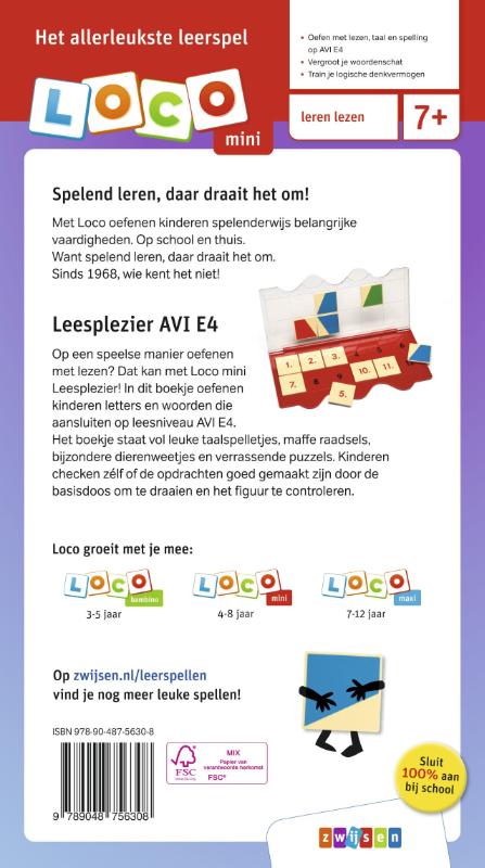 Achterkant van Loco mini Leesplezier AVI E4