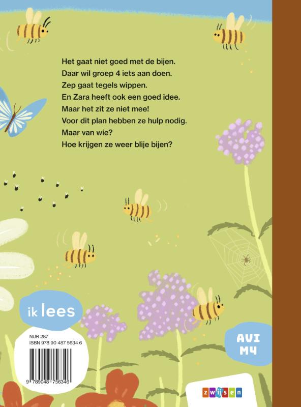 Achterkant van Wij willen blije bijen